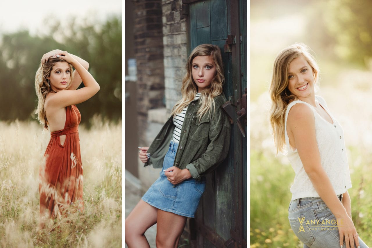 What to wear for your senior pictures.  Four outfits is a good number.  